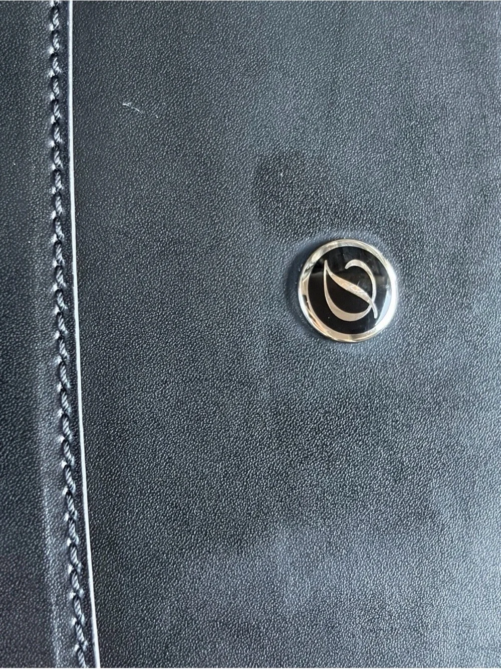Vintage S. T. Dupont Full Zippered 100% Leather Document Holder Case Black